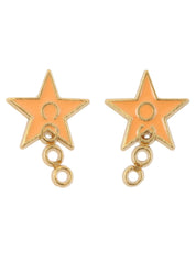 2001 COCO Star Motif Earrings Gold/Motif