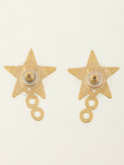 2001 COCO 星形图案耳环 金色/图案