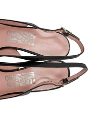 ガンチーニポインテッドトゥパンプス ブラック