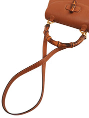 Pigskin Bamboo 2-Way Bag, Camel