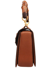 Pigskin Bamboo 2-Way Bag, Camel