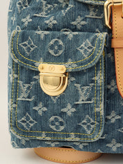 2006年製 デニムモノグラムサックアドGM ブルー