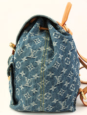 2006年製 デニムモノグラムサックアドGM ブルー