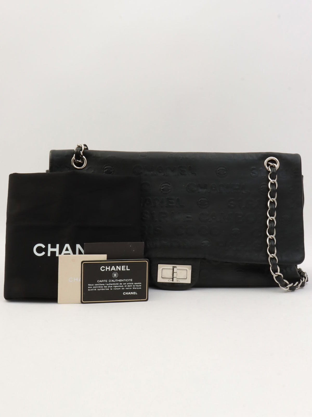 2008 Unlimited Line 2.55 Chain Shoulder Bag Black