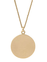 2006 Round Camellia CC Mark Necklace Pink/Gold