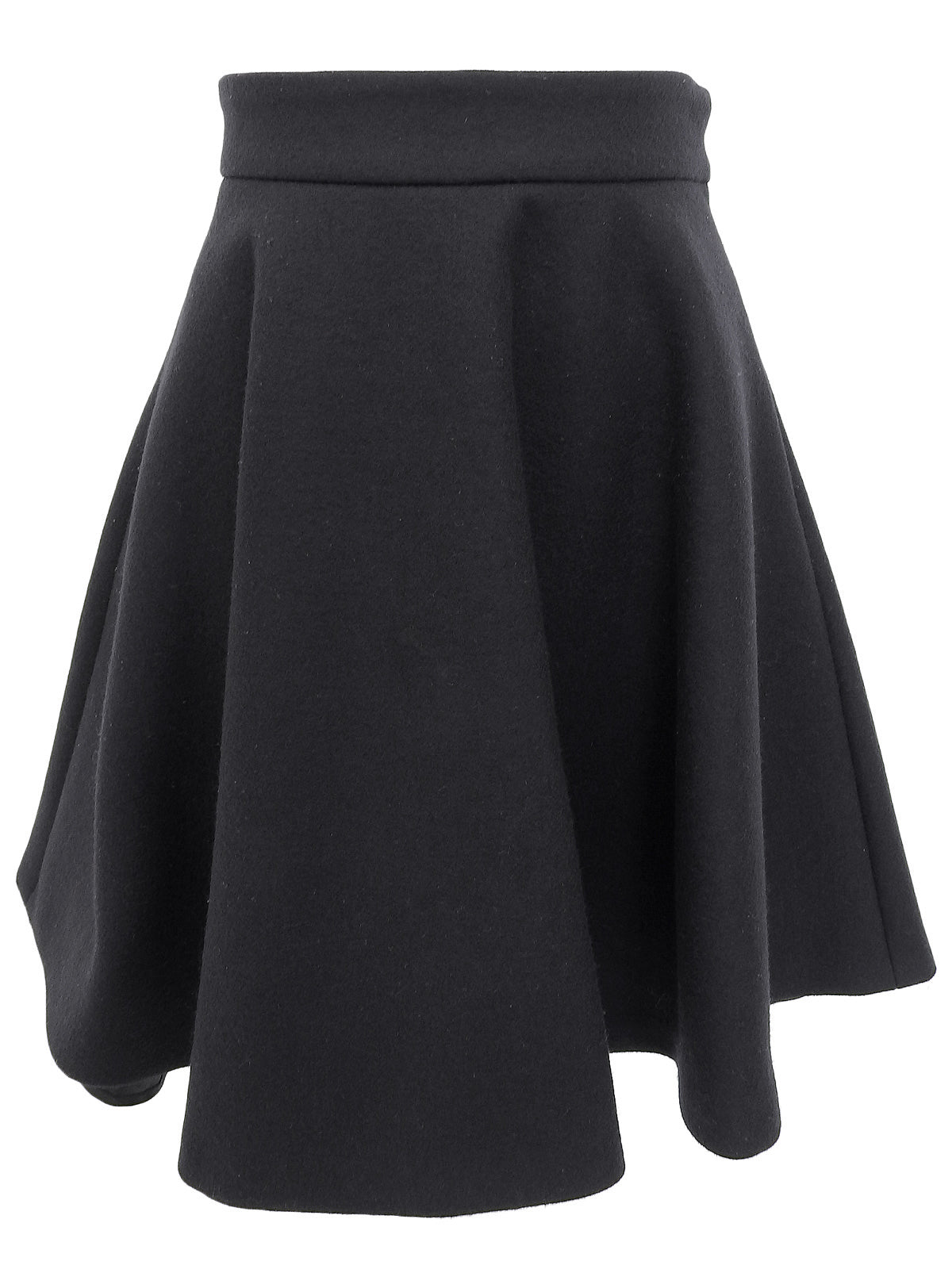 ウールフレアスカート ネイビー