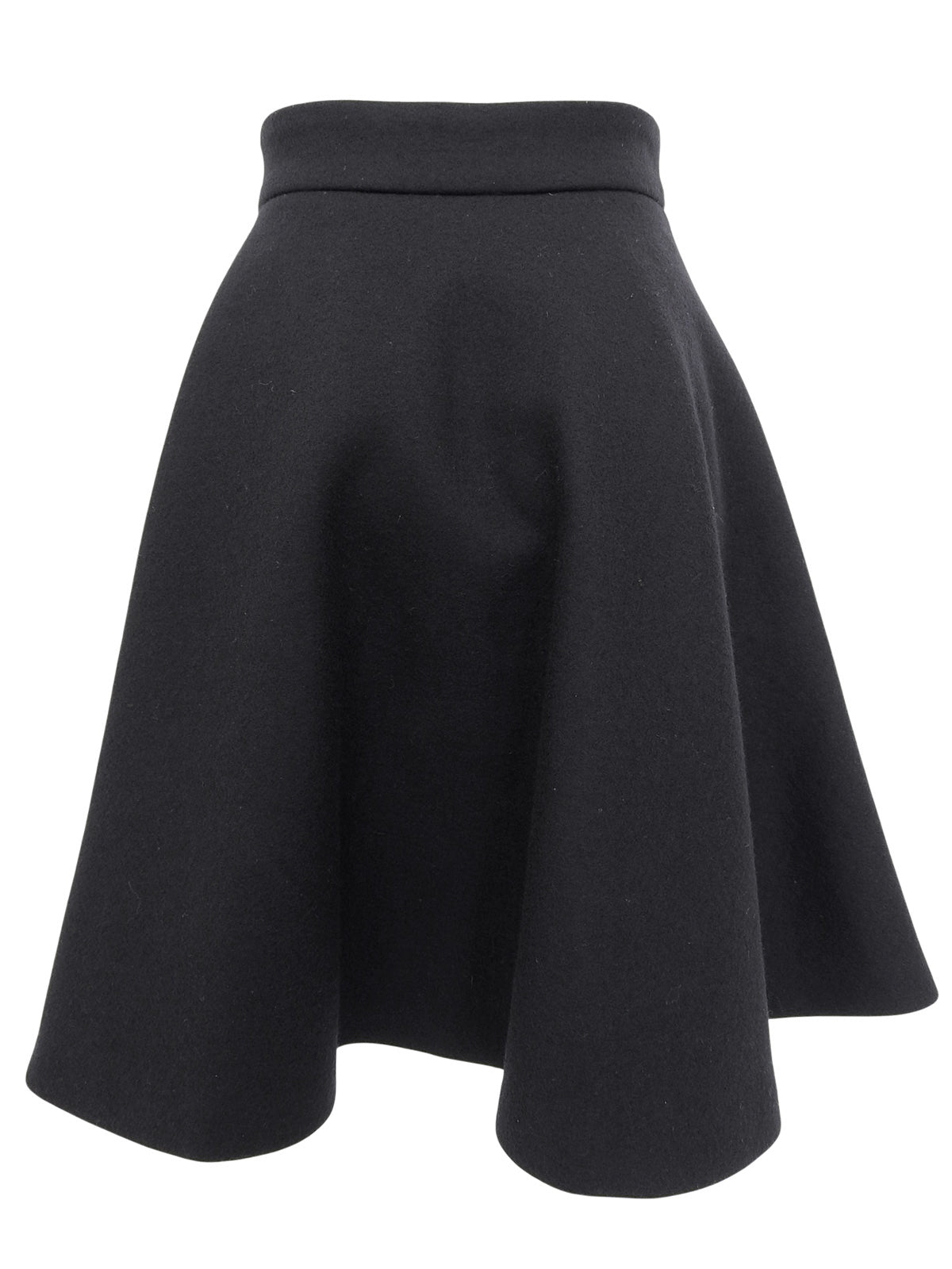 ウールフレアスカート ネイビー
