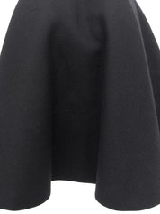 ウールフレアスカート ネイビー