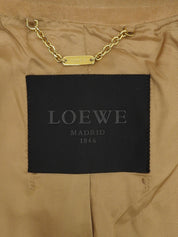 Beige suede zip-up jacket