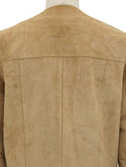 スエードジップアップジャケット ベージュ