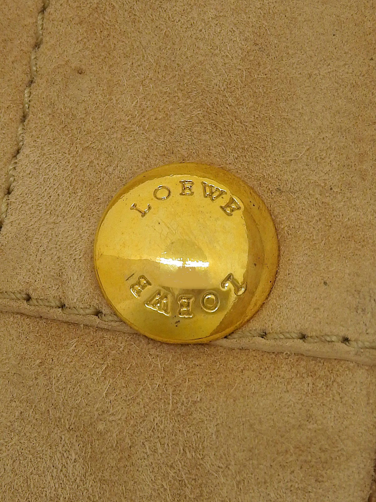 Beige suede zip-up jacket