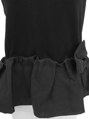 リボンノースリーブチュニック ブラック