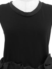 Ribbon Sleeveless Tunic in Black