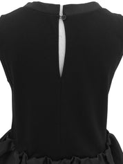 リボンノースリーブチュニック ブラック