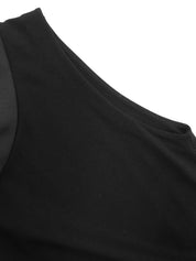 リボンノースリーブチュニック ブラック