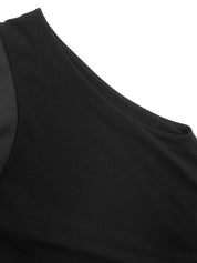 Ribbon Sleeveless Tunic in Black