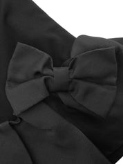 リボンノースリーブチュニック ブラック