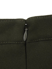 サイドジッププリーツスカート カーキ