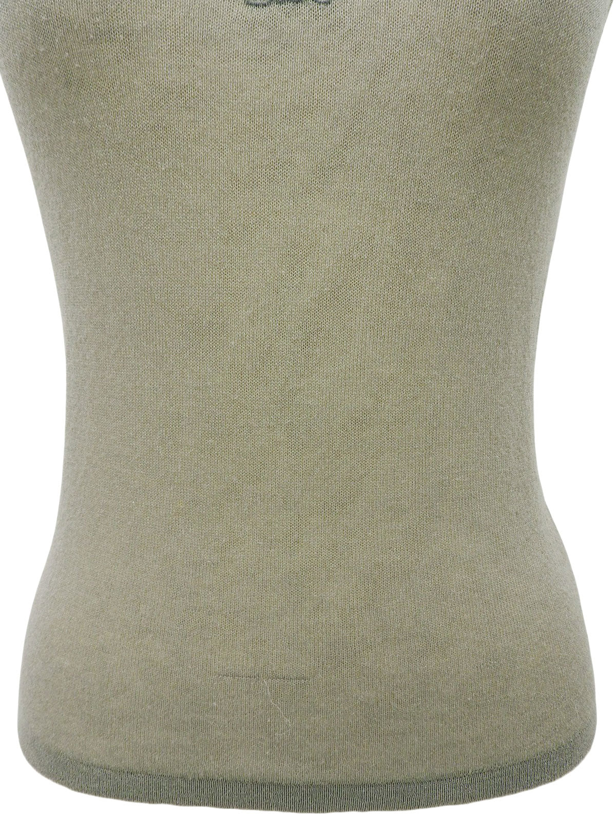 メデューサステッチノースリーブタートルニット　グレージュ