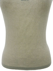 メデューサステッチノースリーブタートルニット　グレージュ