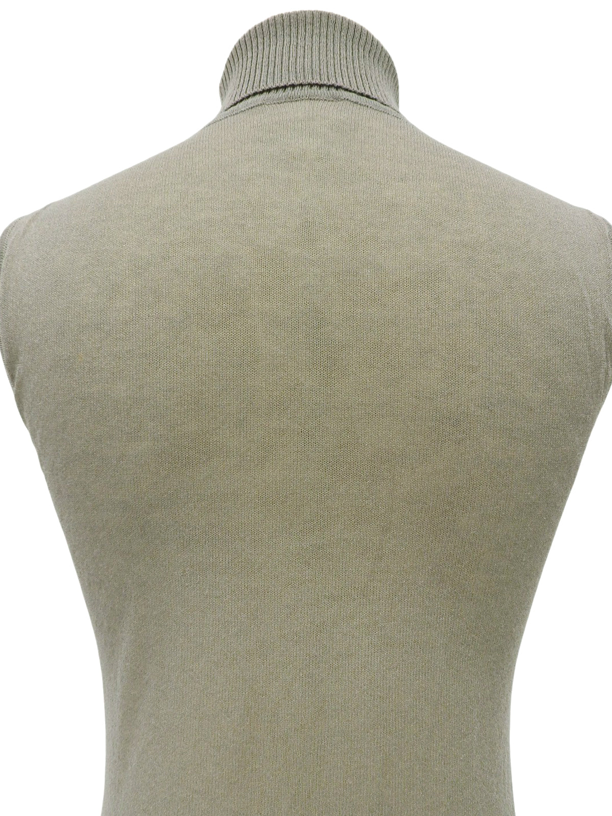 Medusa Stitch Sleeveless Turtleneck Knit in Greige