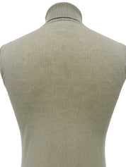Medusa Stitch Sleeveless Turtleneck Knit in Greige