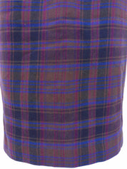 チェックパターンロゴチャームスカート パープル/ブルー