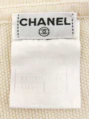 シルクCCマークボタンニットポロシャツ アイボリー