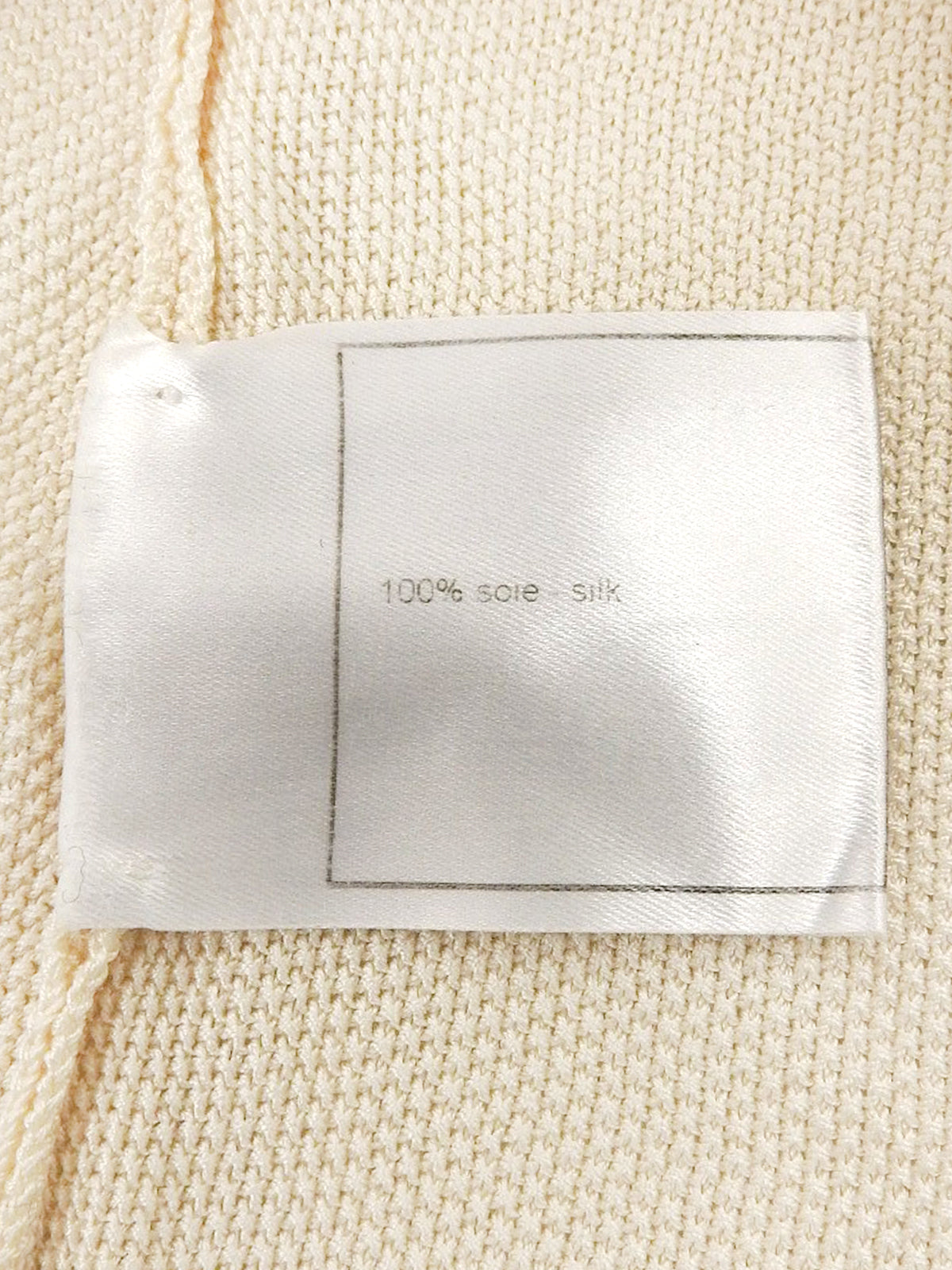 シルクCCマークボタンニットポロシャツ アイボリー