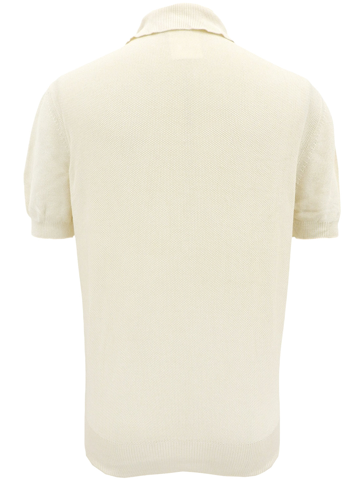 Silk CC Mark 纽扣针织 Polo 衫，象牙色