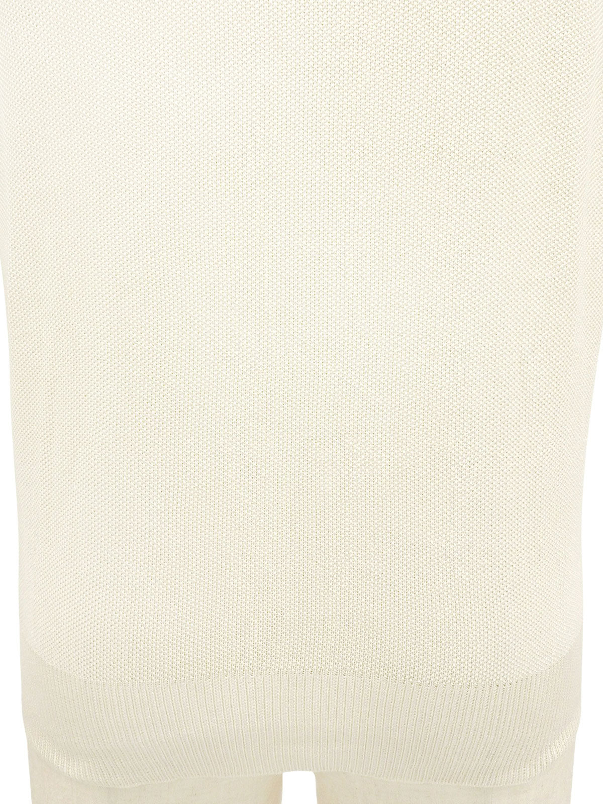 シルクCCマークボタンニットポロシャツ アイボリー