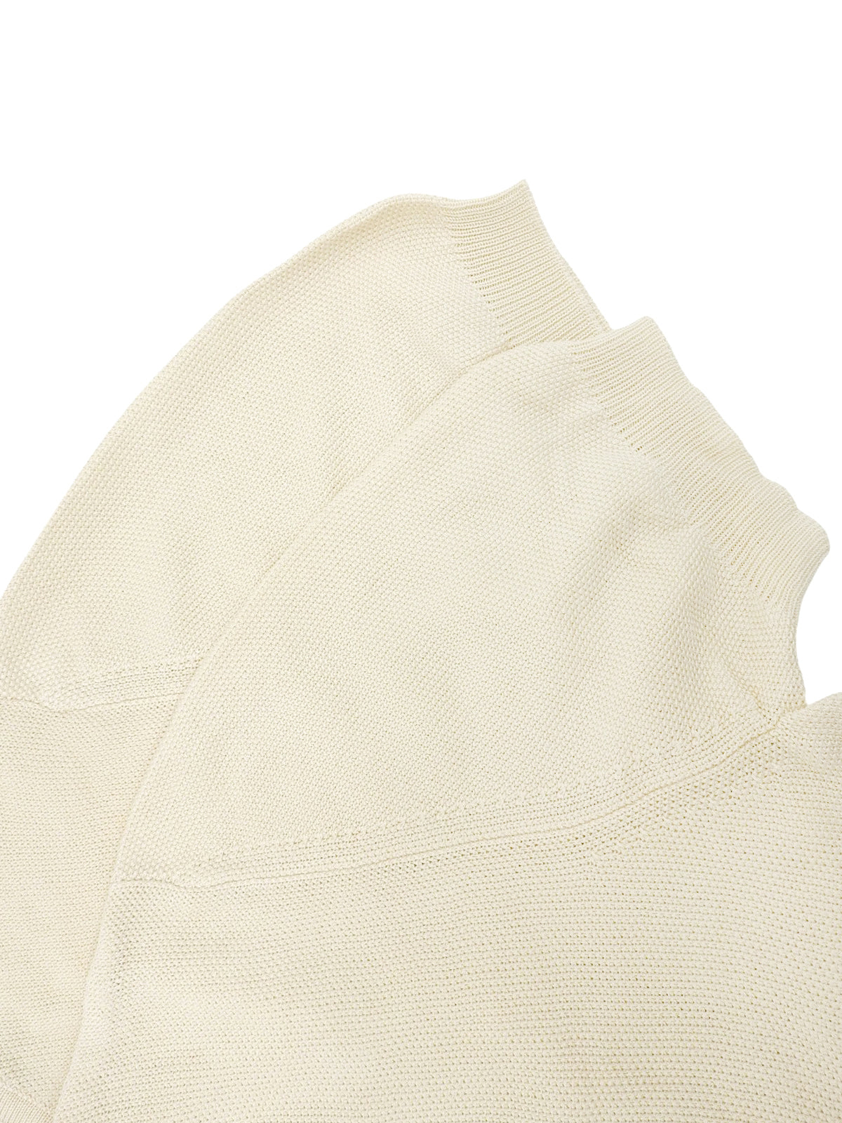 シルクCCマークボタンニットポロシャツ アイボリー