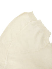 シルクCCマークボタンニットポロシャツ アイボリー