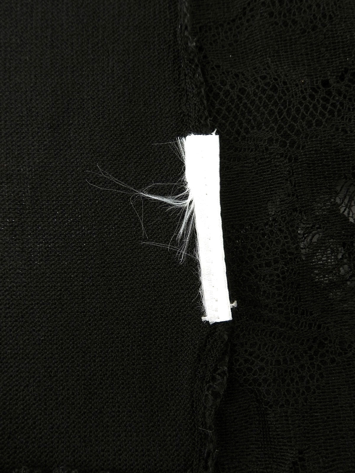 レースハートデザインCCマークプレートシアーカーディガン ブラック