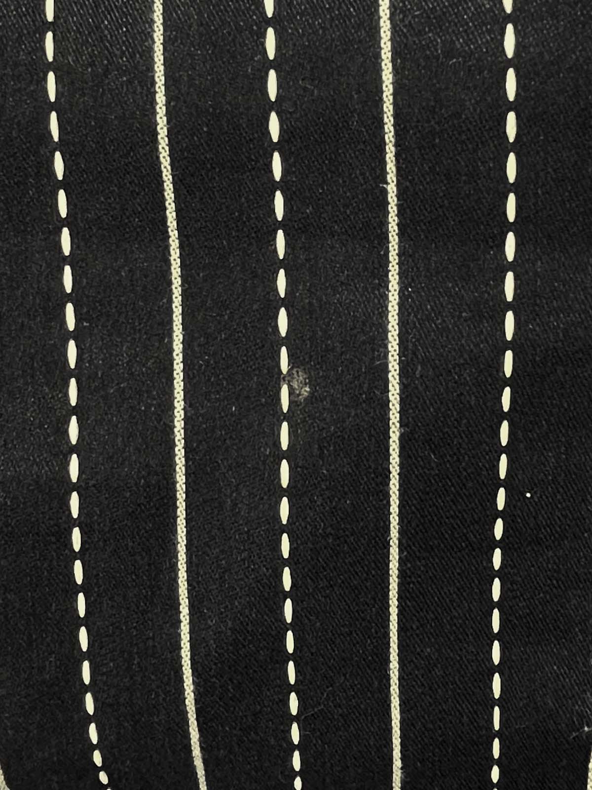 ストライプパターンノースリーブワンピース ブラック/ホワイト