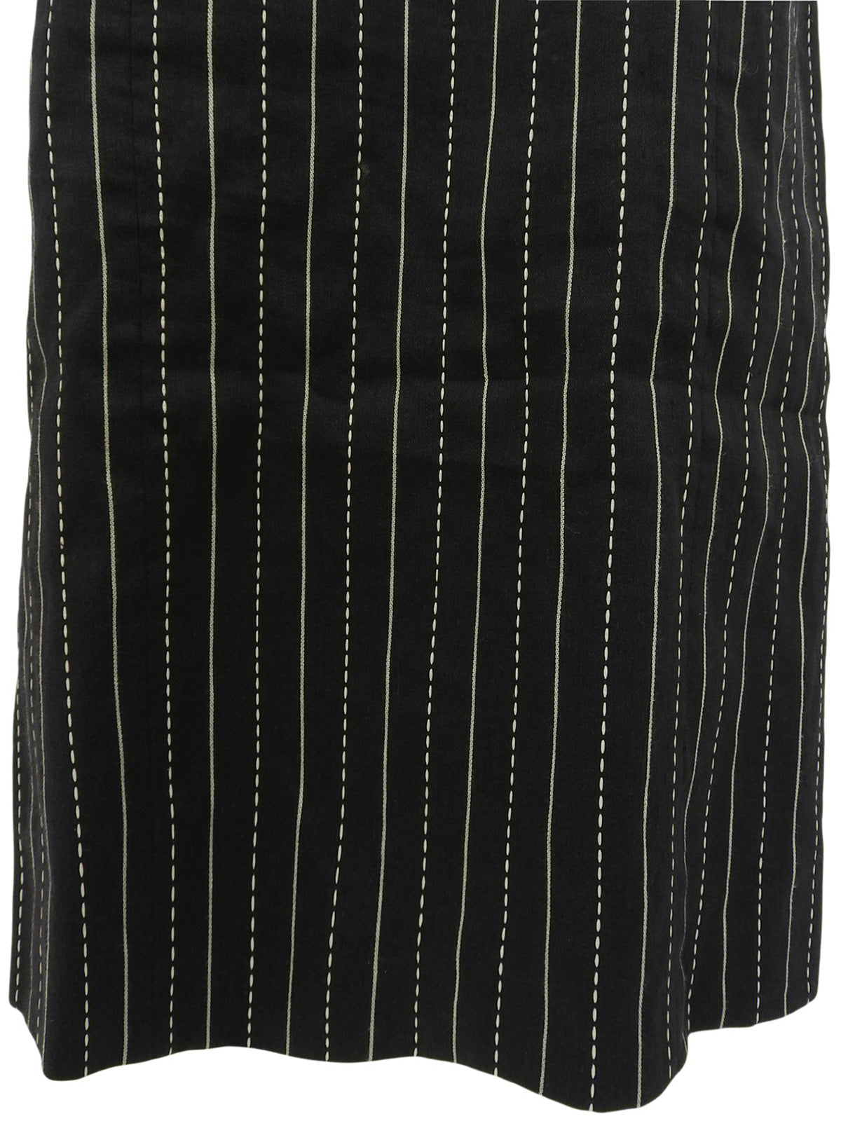 ストライプパターンノースリーブワンピース ブラック/ホワイト