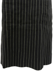 ストライプパターンノースリーブワンピース ブラック/ホワイト