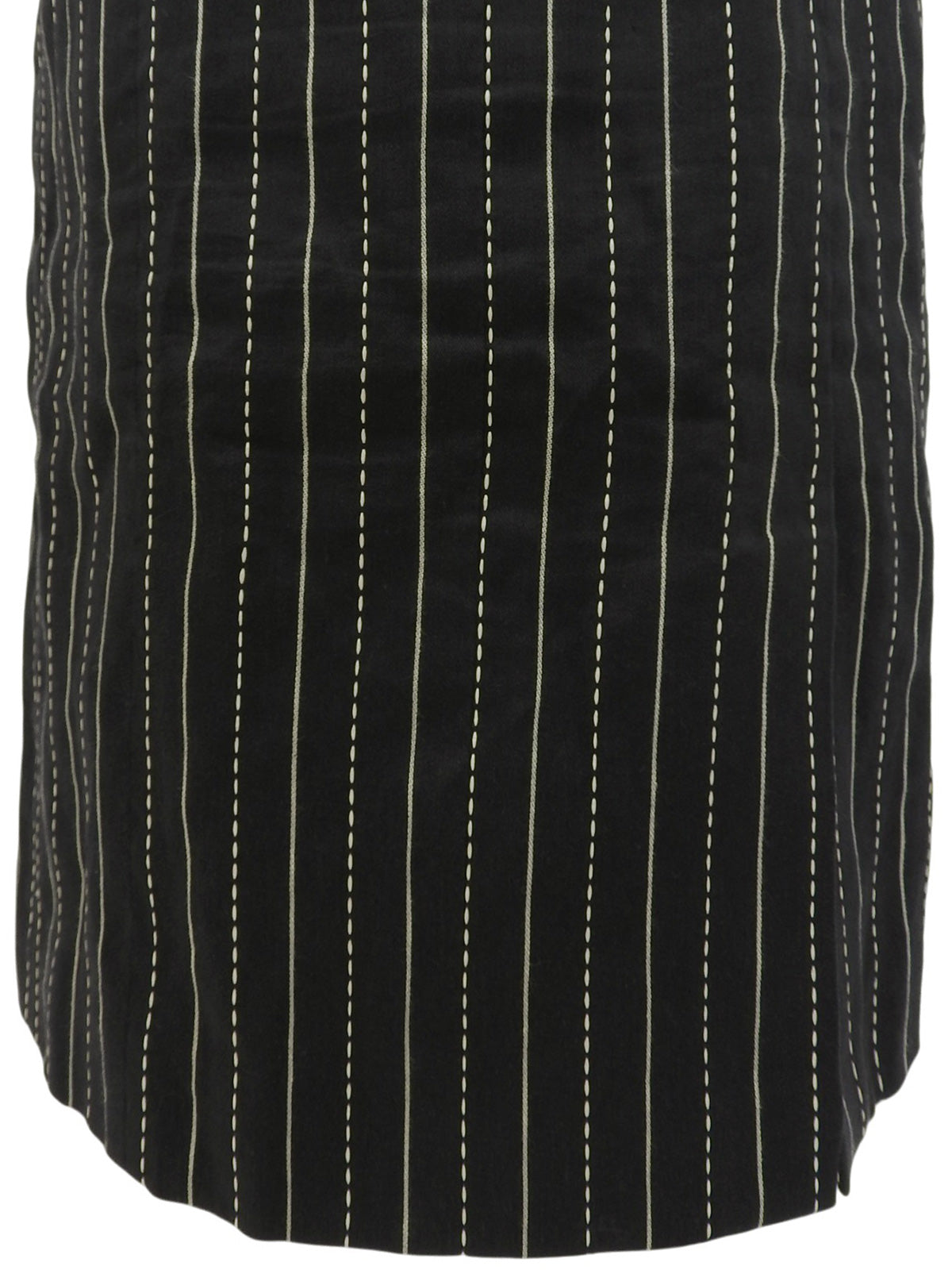 ストライプパターンノースリーブワンピース ブラック/ホワイト