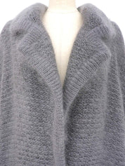 ウールロングカーディガン グレー
