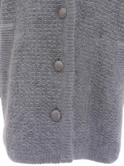 ウールロングカーディガン グレー