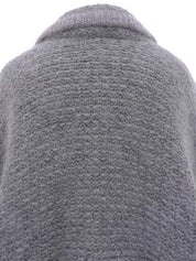 ウールロングカーディガン グレー