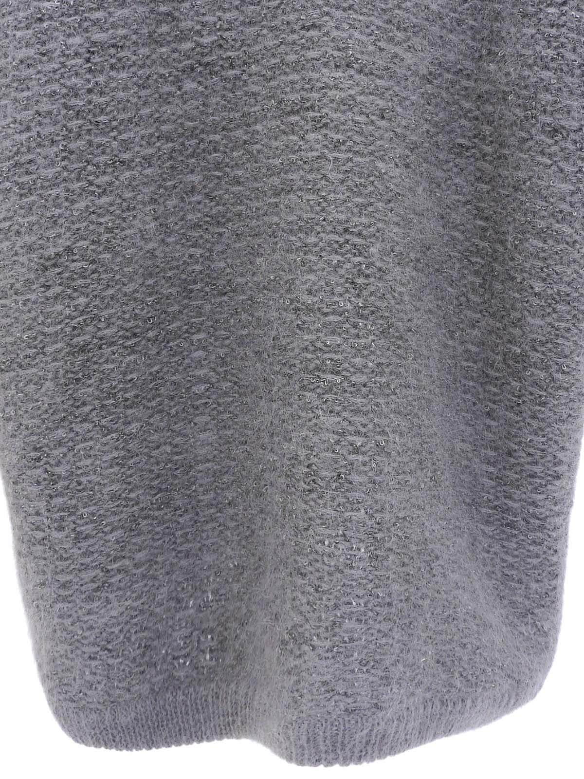 ウールロングカーディガン グレー