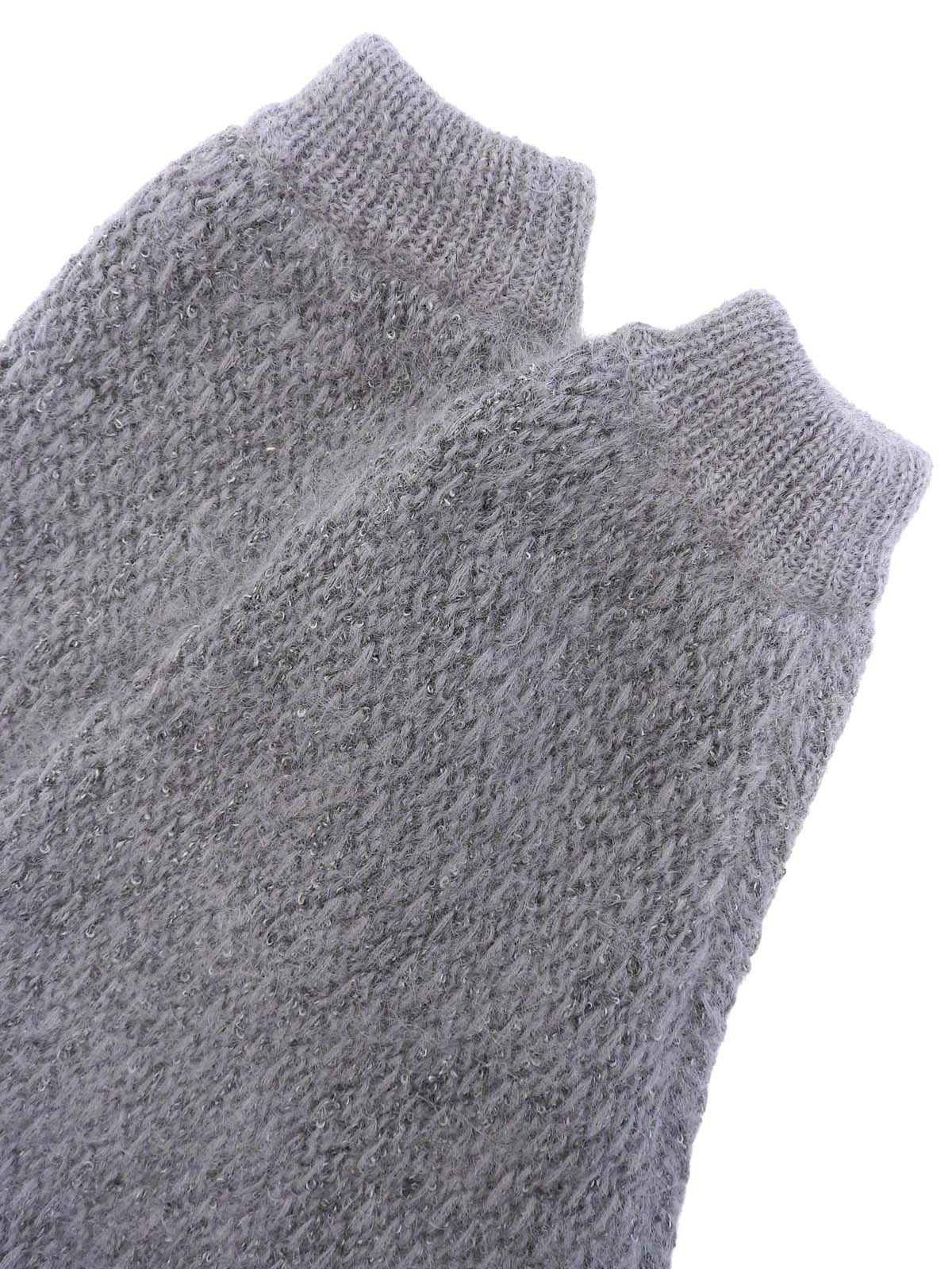 ウールロングカーディガン グレー