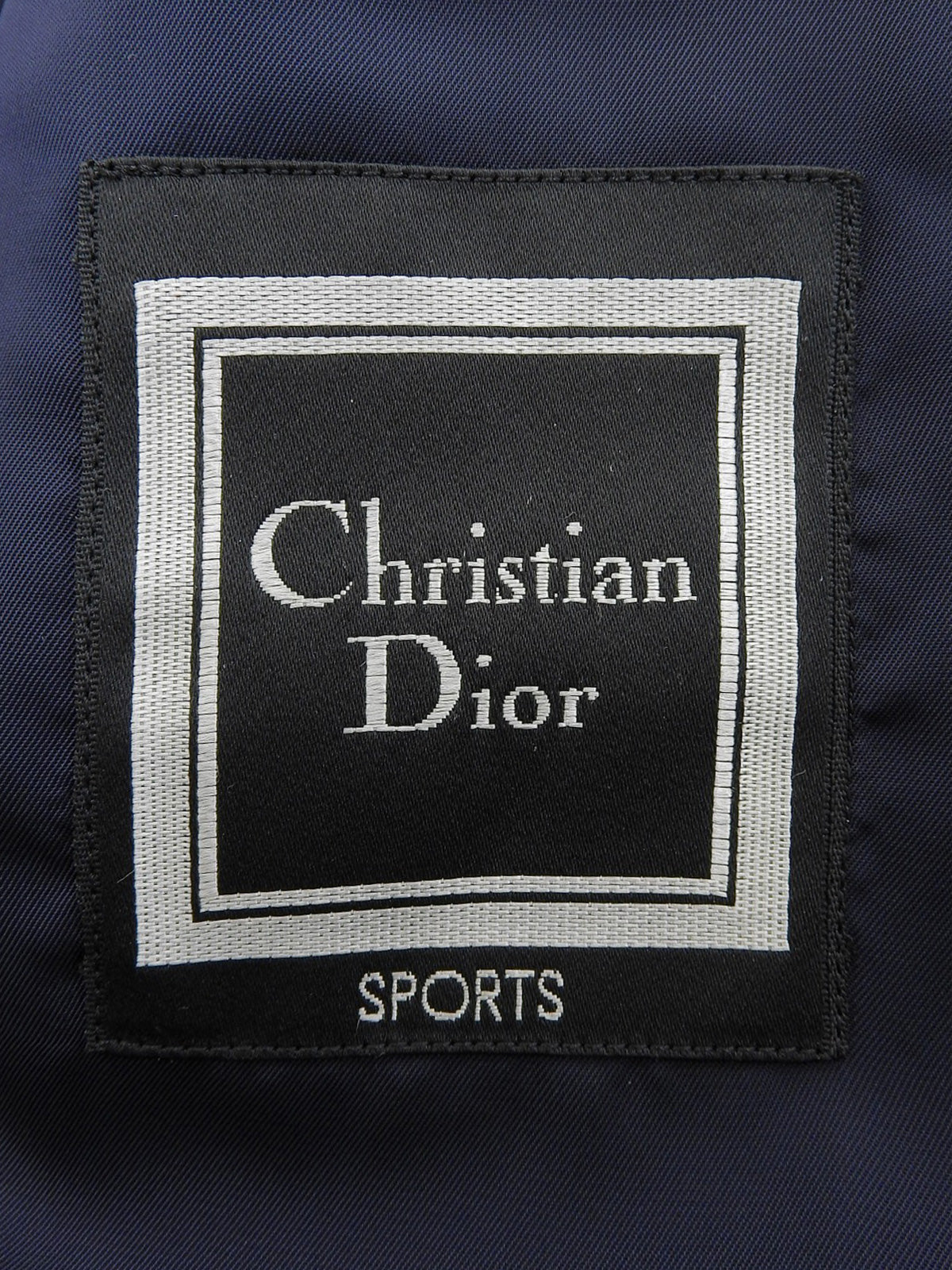 ウールエンブレムロゴ刺繍ジャケット ブルー