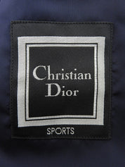 ウールエンブレムロゴ刺繍ジャケット ブルー