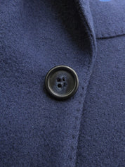 ウールエンブレムロゴ刺繍ジャケット ブルー