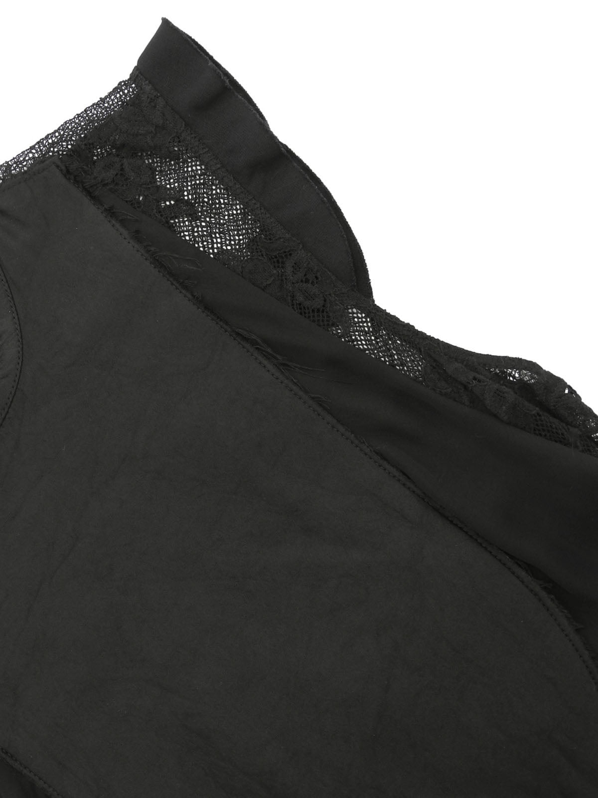 バックレースノースリーブプリーツワンピース ブラック