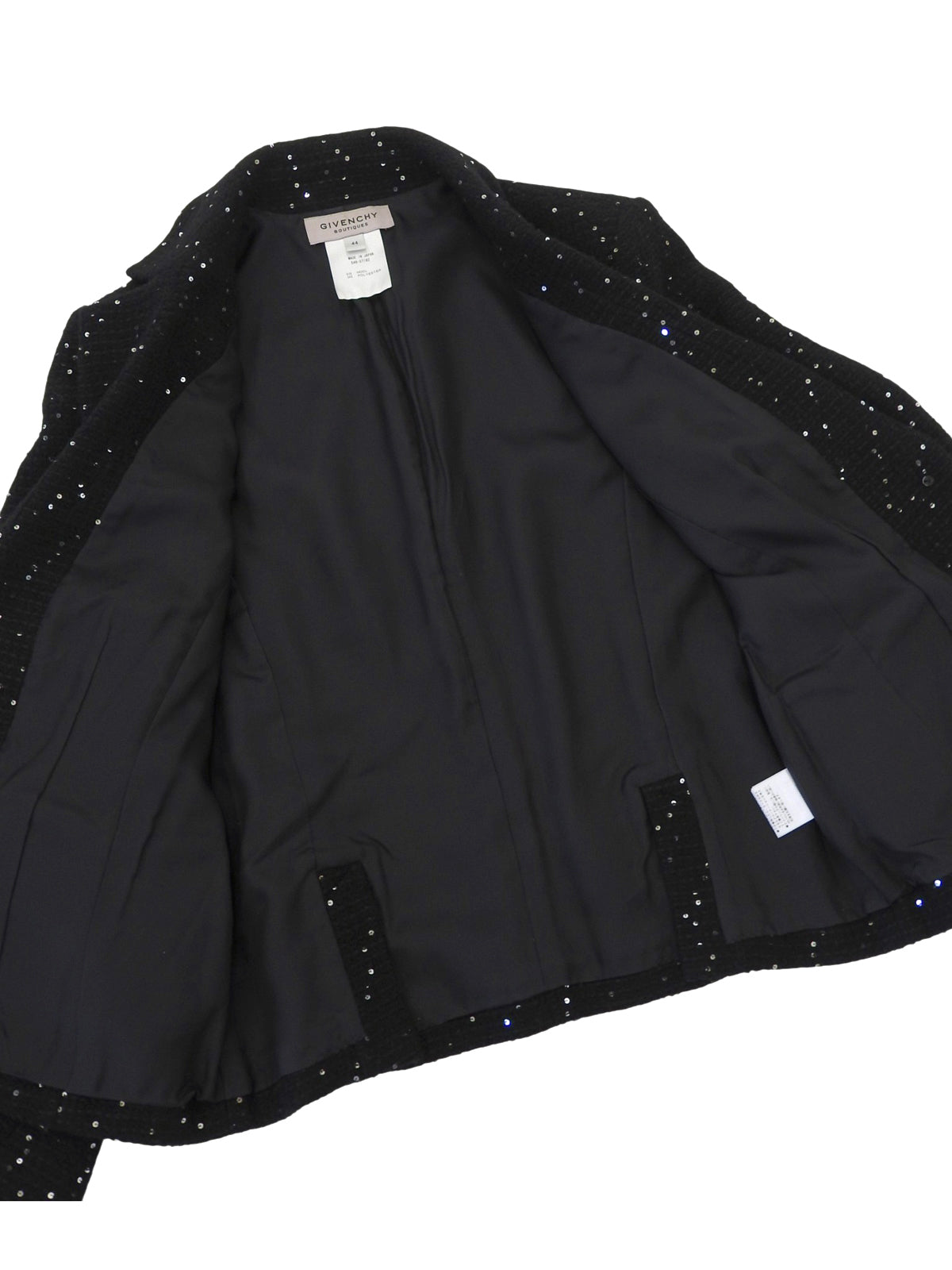 スパンコールデザインセットアップ ブラック