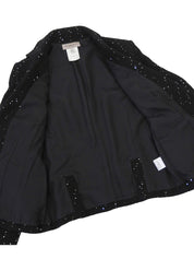 スパンコールデザインセットアップ ブラック