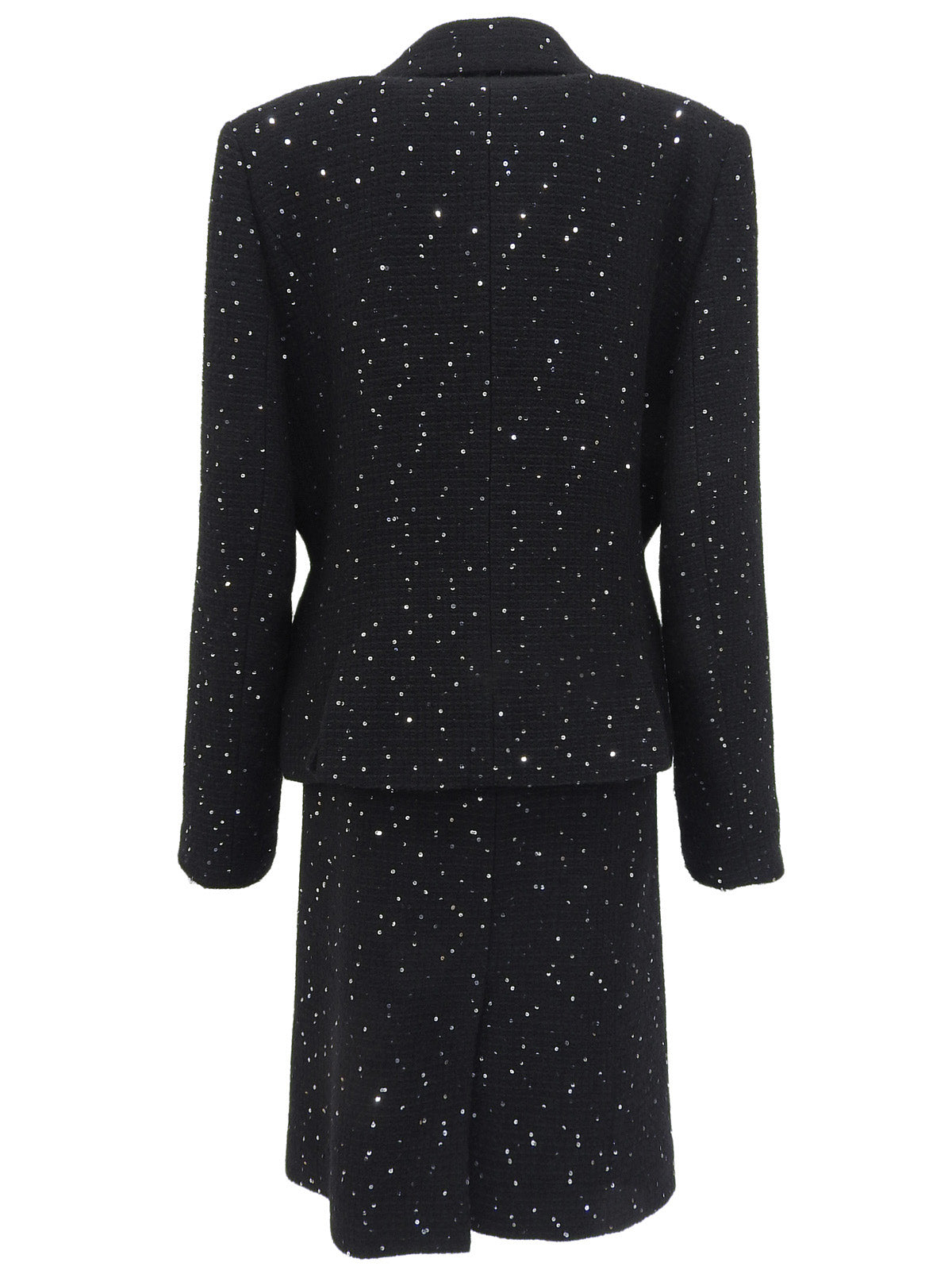 スパンコールデザインセットアップ ブラック